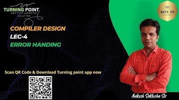 LEC 4 | Error Handing | Compiler Design | Mr. Ankush Saklecha