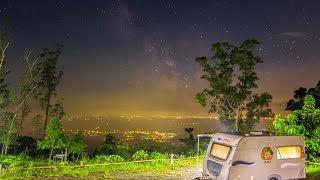 拖露營車前往『星月天空』露營地的山路路況