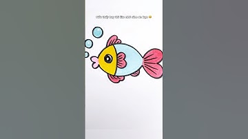 Cách vẽ 1 con cá đơn giản 🐟 #thienbink1 #artist #drawing #art #draw #conca #fish #vetranh #shorts