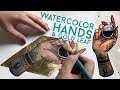 Watercolor Hands & Gold Leaf // Jacquelin de Leon