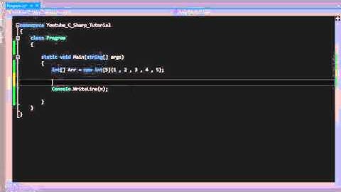 C# Tutorial 20 -  Access Array