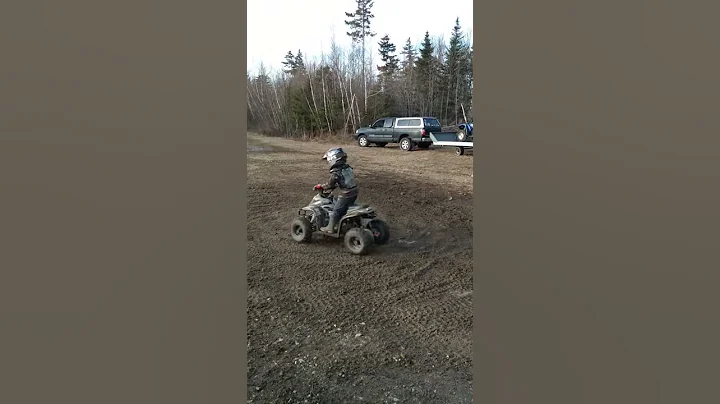 My 5 year old son doing donuts