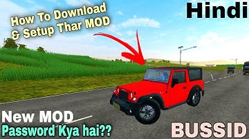 Mahindra Thar 2022 MOD BUSSID Download Kaise Kare and Password? | Bus Simulator Indonesia Indian MOD
