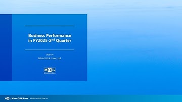 Presentation on Business Performance in FY2025 2Q for Institutional Investors and Financial Analysts