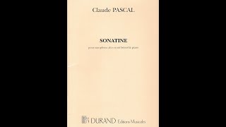 (Tempo 96-58-88) Sonatine for Alto Saxophone and Piano - Play Along / Claude PASCAL