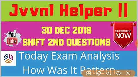 Jvvnl helper 2 exam analysis|| 30 Dec 2018 || shift 2 || 👍👍|| #Study_Skill_success
