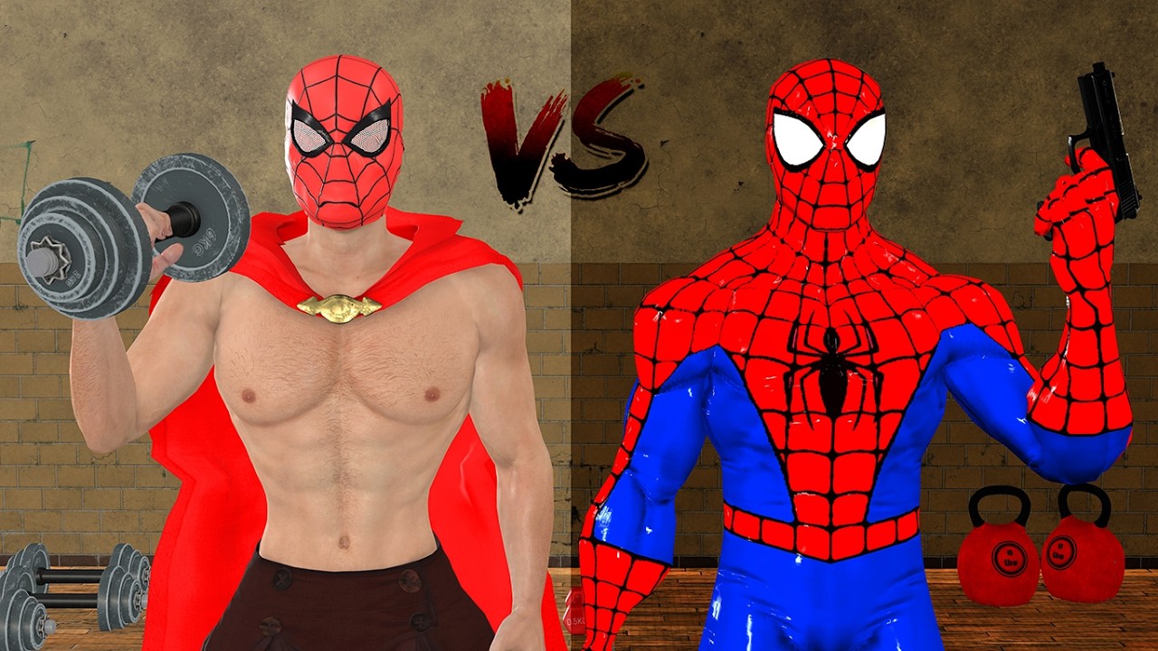 Game playing SPIDER-MAN Rescue Superman from Hulk vs Iron man| WHO is the strongest? GODZILLA