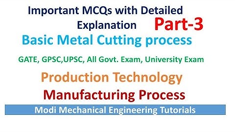 Lathe Machine (Multiple Choice Questions) -Part ~3 Manufacturing Process|Production Technology
