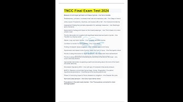 TNCC Final Exam Test 2024 Comprehensive Questions and Answers 100% Accuracy Graded A+