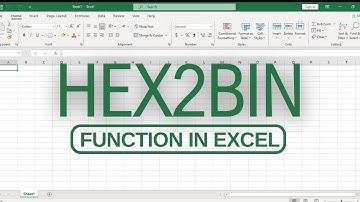 HEX2BIN Function in Excel