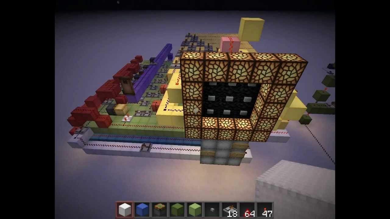 Minecraft: 9 digit combination lock - YouTube