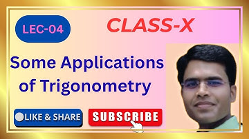 #Some Applications of Trigonometry #CLASS-X #Lec-04, #NCERT Textbook Exercise-9.1(Part-3)