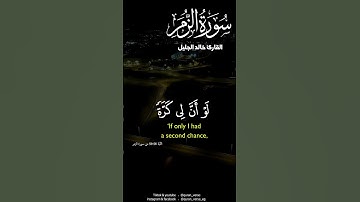أَن تَقُولَ نَفْسٌ يَا حَسْرَتَا عَلَىٰ مَا فَرَّطتُ فِي جَنبِ اللَّهِ #خالد الجليل #تلاوات #قران #س