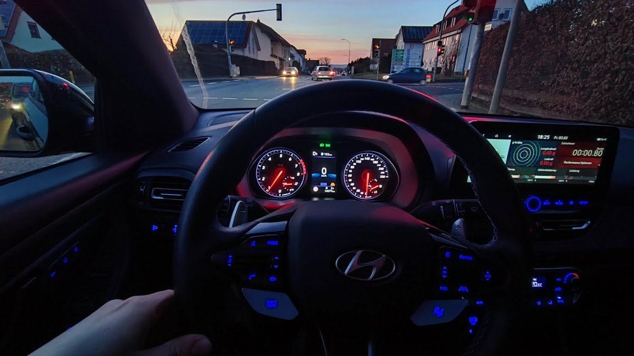 POV Drive Hyundai I30N Chill City Drive Sunset 60FPS - YouTube