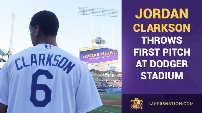 Lakers Night at Dodger Stadium: Josh Hart Throws the First Pitch 