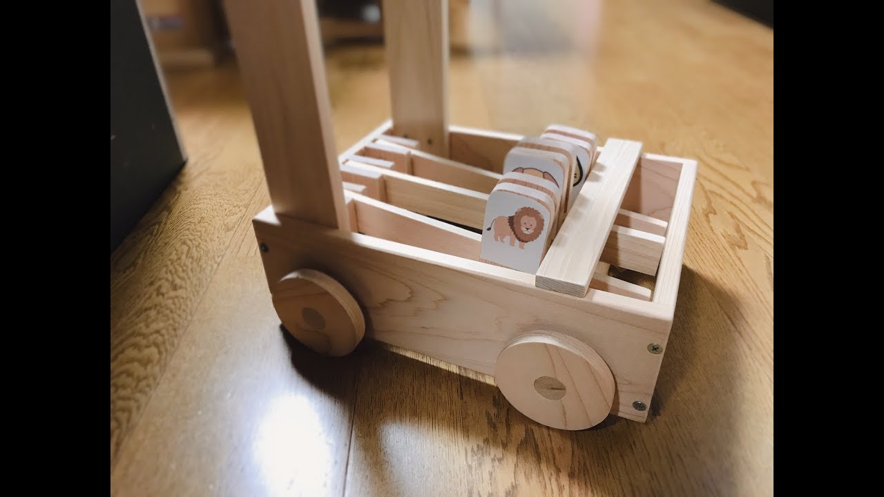 Diy 子どもの歩行器 カタカタ を木材 ヒノキ で作ってみた Youtube