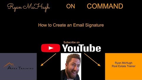 Ryan McHugh on Command-How to create and email signature