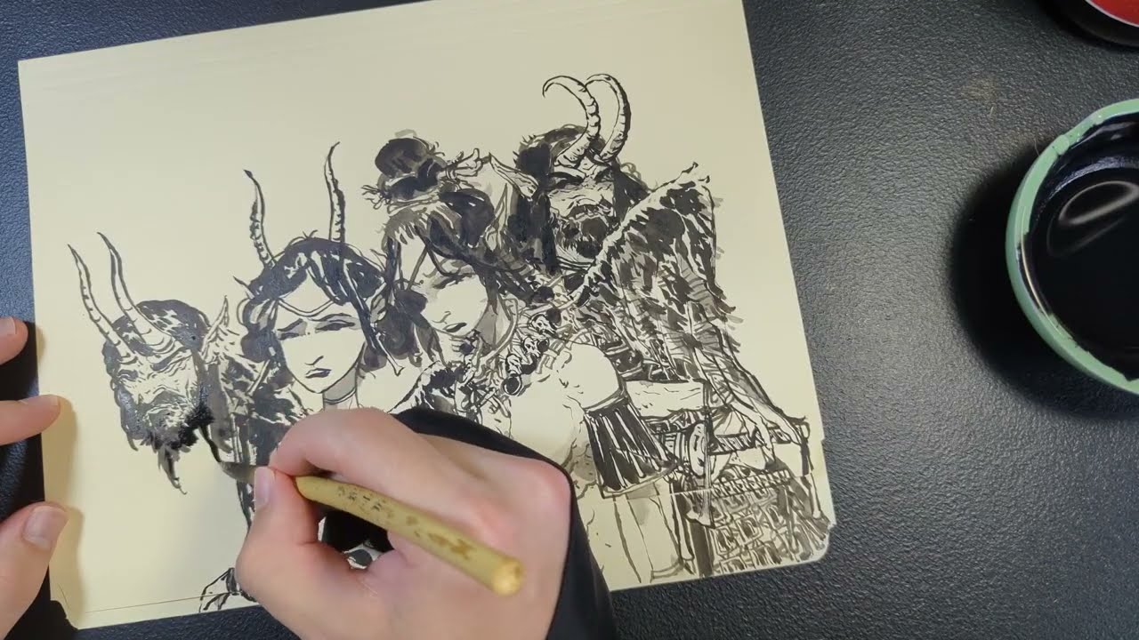 Fantasy Ink Drawing pt2