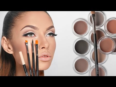 Video: "Inglot Brow" milteliai Nr. 562 apžvalga, "Swatches"