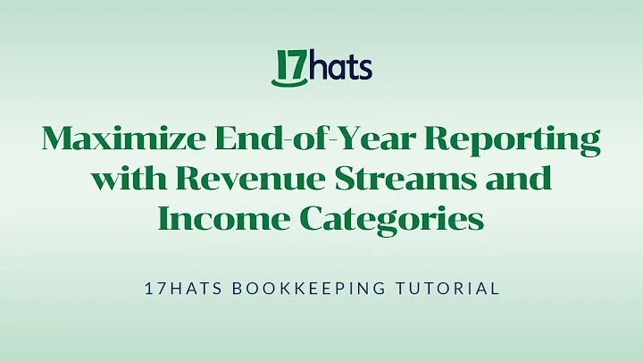 Maximize End-of-Year Reporting with Revenue Streams and Income Categories