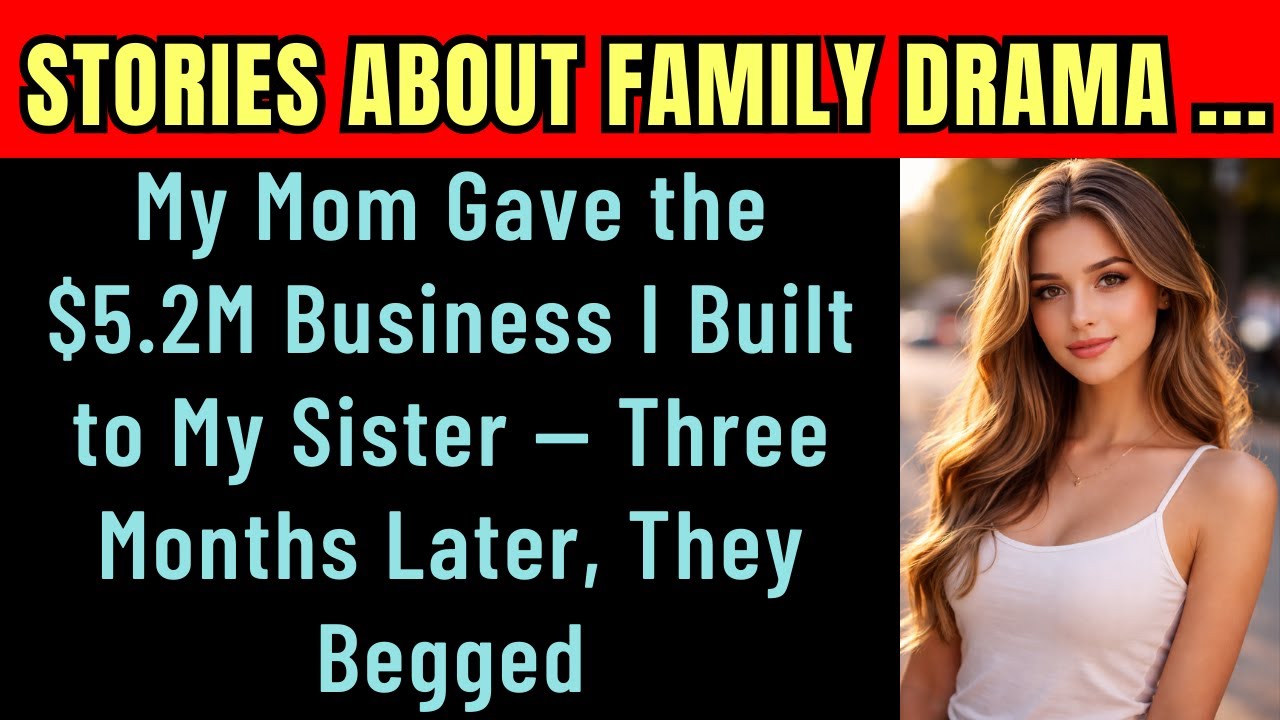 I built a company from nothing over 12 years, and my mother handed it to my sister over dinner at a fancy restaurant. She smiled, slid a folder across the table, and said, "We've decided your...