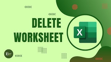 How to Delete Excel Worksheet | Excel Tutorial No 22