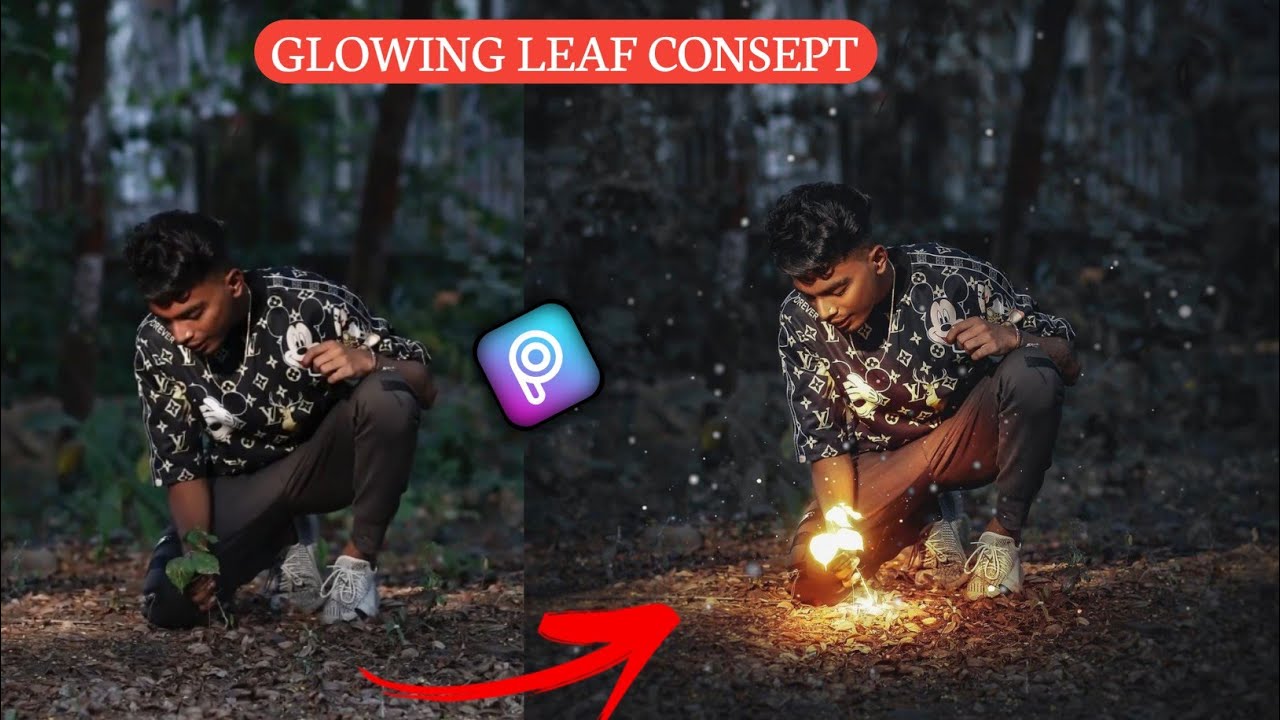 Parnav pg glowing leaf consept photo editing | parnav pg glowing leaf editing |parnav pg new editing