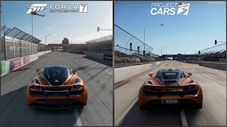 Forza Motorsport 7 vs Project CARS 3 - McLaren 720S at Long Beach