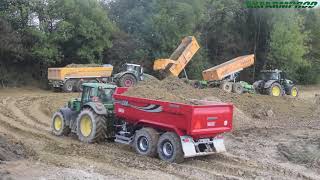 Terrassement  2 Case et  11 tracteurs Fendt & John Deere