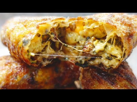 Video: Egg Rolls With Meat Filling - Great Breakfast