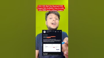ICAI CDS Mail Not Received |CDS Coupon Not Available | how to order ICAI FREE books without Coupon