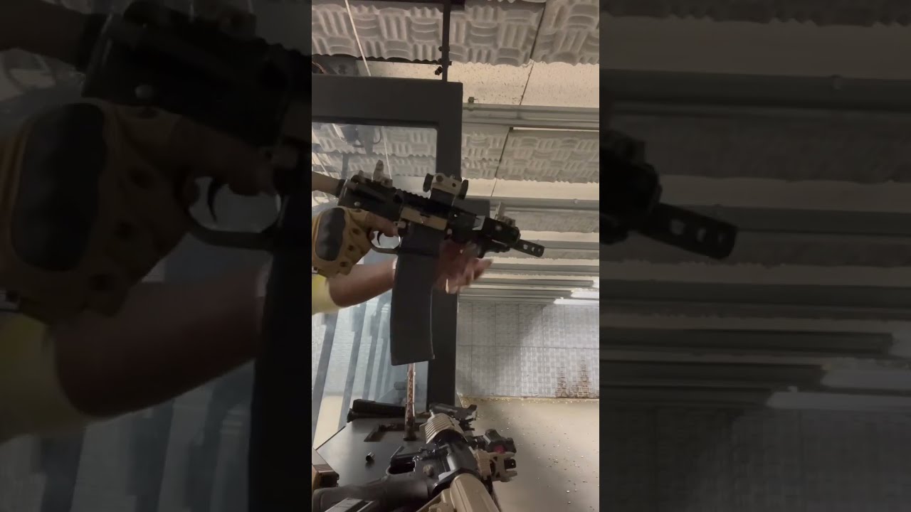 Custom AR Pistol w/ Binary Trigger Blue Beam Mag Dump #gungang #Arp #Binary