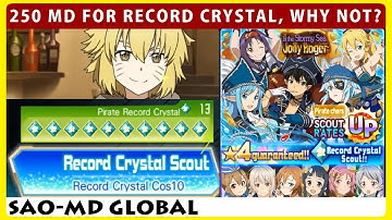 Guaranteed 4stars Record Crystal Scout With Only 250 Diamonds, Why Not? (SAO Memory Defrag)