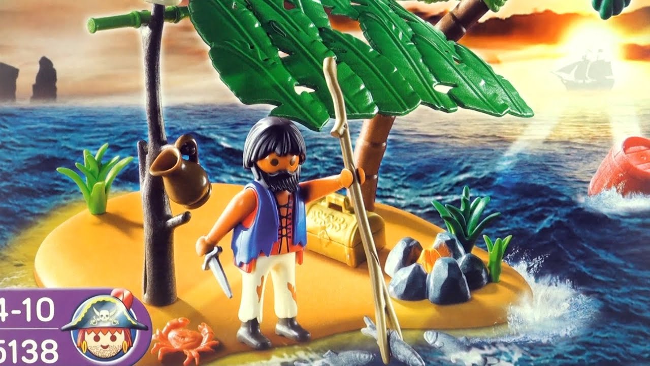 Playmobil Pirates Cast Away on Palm Island Piraten stranded on deserted island -