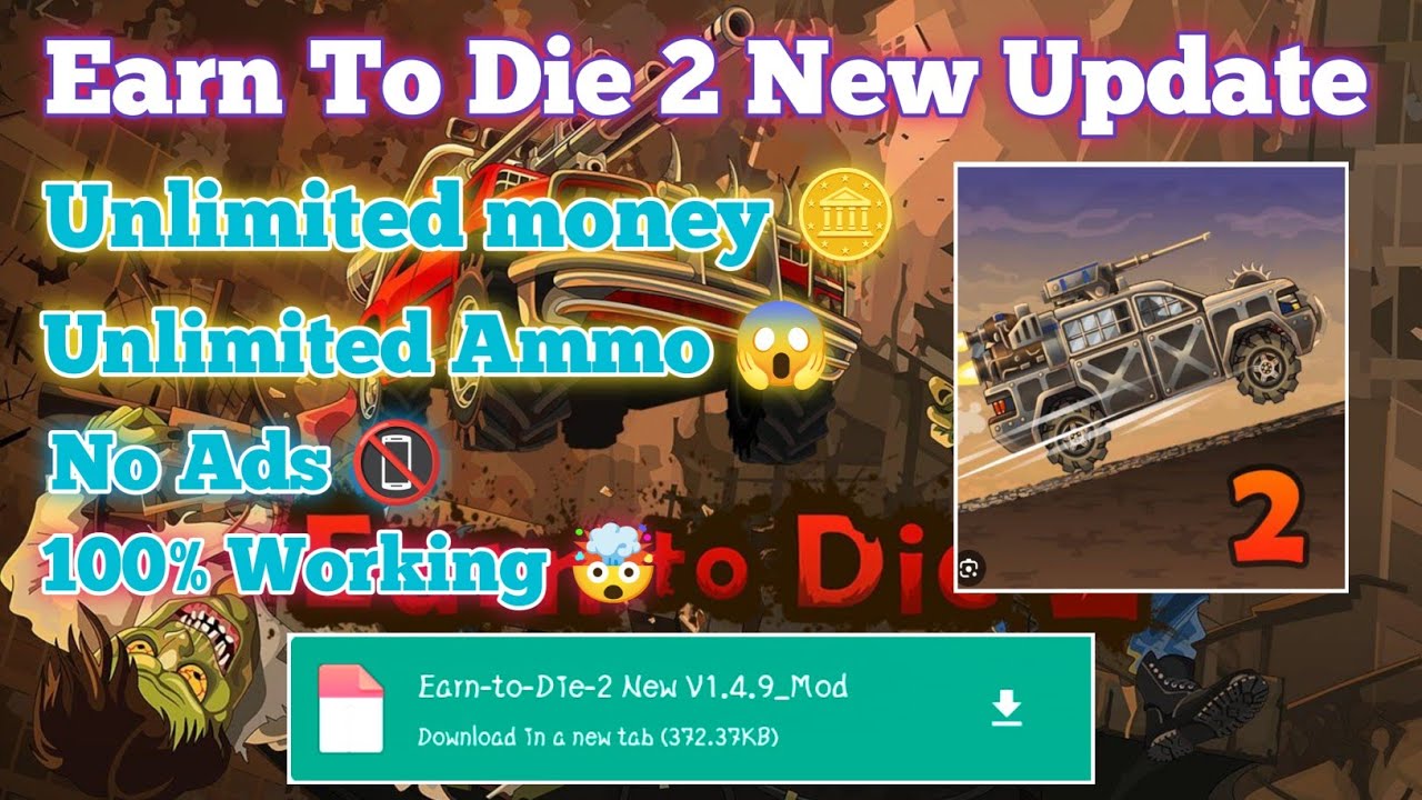 🤯NEW UPDATE 2025 !! EARN TO DIE 2 MOD MENU
