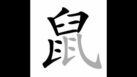 how to write chinese 鼠丨Chinese stroke order中文汉字笔顺动画