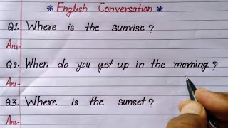 conversation | conversation in english | questions and answers in english