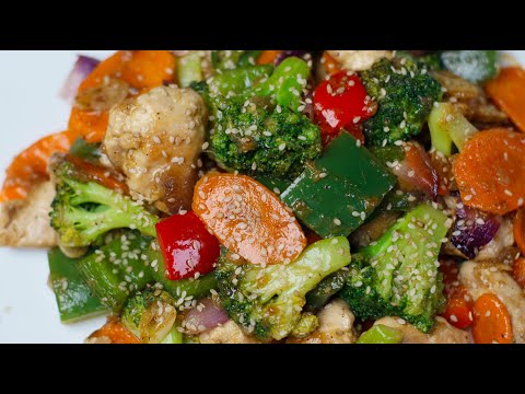 Super Quick Stir Fry Broccoli and Carrot with Chicken | Broccoli Carrot Stir Fry