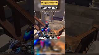 Solo Vs Duo 😎CONQUEROR LOBBY #bgmi #shorts