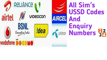 All Sim cards USSD Codes And Enquiry Numbers || Hemanth Tech Videos ||