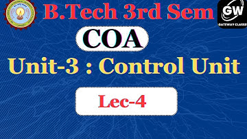 Lec-4 I Unit-3 I Instruction and Cycle I Control Unit I by Pragya Ma