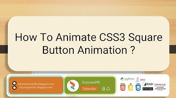 How To Animate CSS3 Square Button Animation ? #javascript #css3 #html5