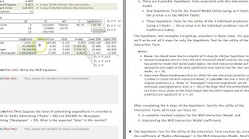 5.6 Interaction Terms in MLR Models