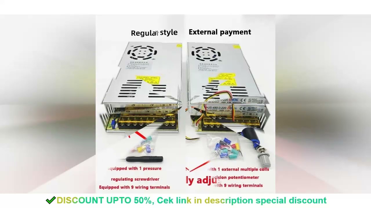 AC-DC 5V-220V Digital Adjustable Voltage Regulated Power Supply 300W-480W Switching Power Supply