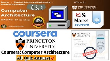 Coursera | Computer Architecture By Princeton University | All Quiz Answers | Full Solved