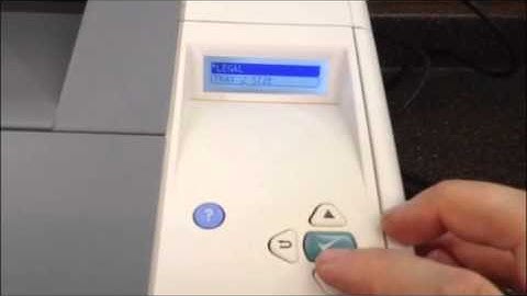 HP P3005 - How to Set the Paper Tray