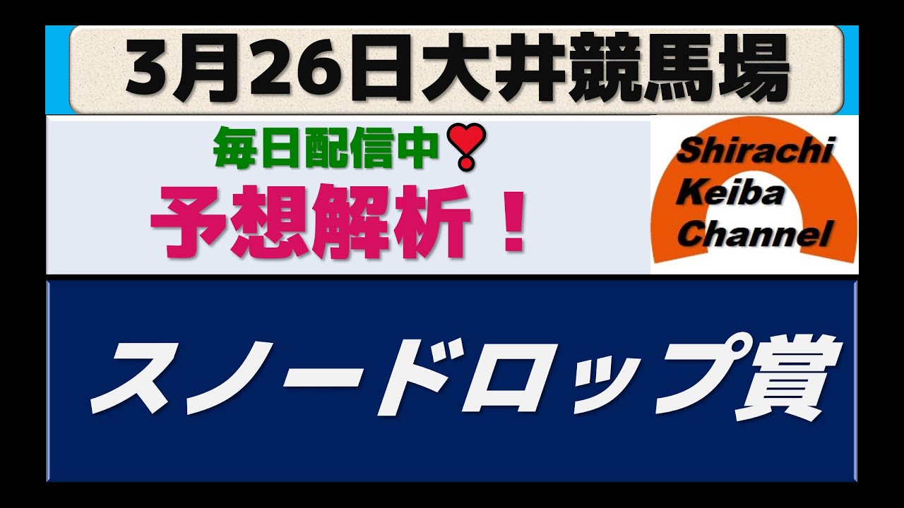 競馬予想 スノードロップ賞21年3月26日 大井競馬場 Youtube