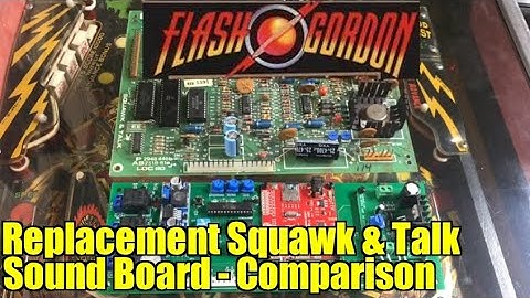 Replacement Squawk & Talk Pinball Sound Board #14: Comparison Stock to Mine