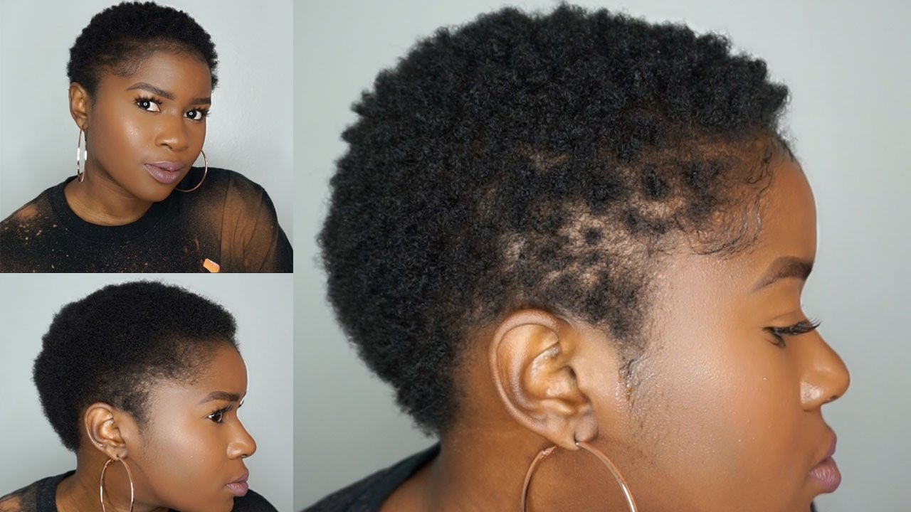 simple wash and go on 4c natural hair (twa)!!!|mona b.