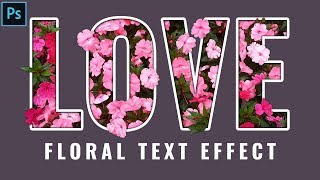 Floral Typography Paper Cut Text Effect - Photoshop Tutorial